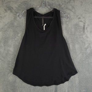 City Lights Womens Tank Top Blouse‎ Black Sleeveless Drape Neck Round Hem M New